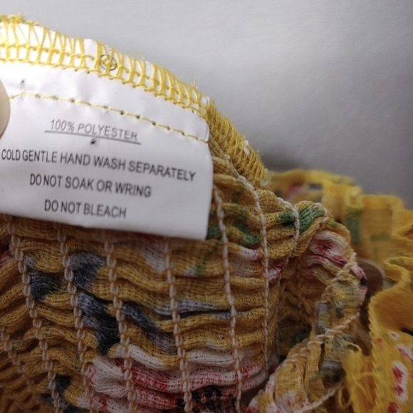 COPY - ANGEL Biba Smocked Floral Crop Top XS - Picture 6 of 6